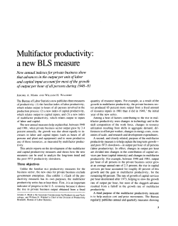 Multifactor productivity: a new BLS measure