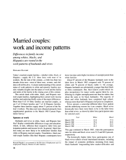 Married couples: work and income patterns