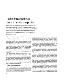 Labor force statistics from a family perspective