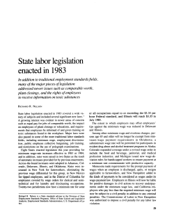 State labor legislation enacted in 1983