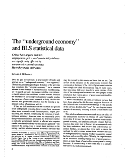 The underground economy and BLS statistical data