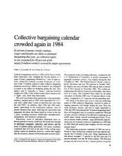 Collective bargaining calendar crowded again in 1984