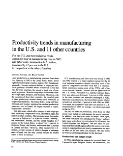 Productivity trends in manufacturing in the U.S. and 11 other countries