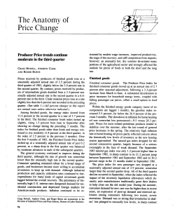 Producer Price trends continue moderate in the third quarter