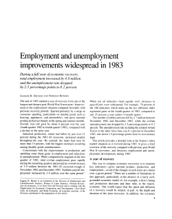 Employment and unemployment improvements widespread in 1983