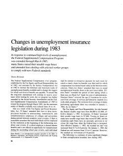 Changes in unemployment insurance legislation during 1983