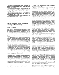 Pay in Mountain region coal mines outstrips national average