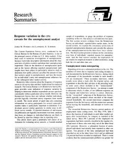 Response variation in the CPS: caveats for the unemployment analyst