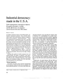 Industrial democracy: made in the U.S.A.