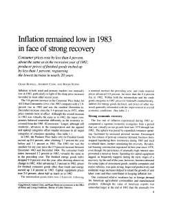 Inflation remained low in 1983 in face of strong recovery