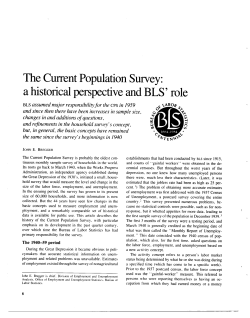 The Current Population Survey: a historical perspective and the BLS role
