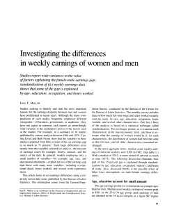 Investigating the differences in weekly earnings of women and men