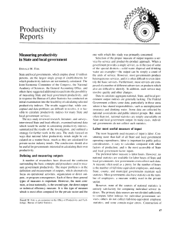 Measuring productivity in State and local government