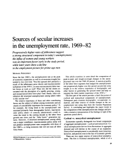 Sources of secular increases in the unemployment rate, 1969-82