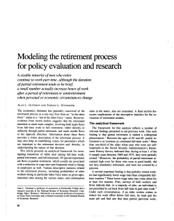 Modeling the retirement process for policy evaluation and research