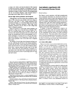 Auto industry experiments withthe Guaranteed Income Stream