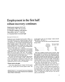 Employment in the first half:robust recovery continues