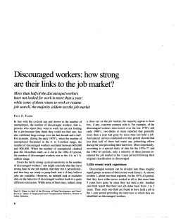 Discouraged workers: how strong are their links to the job market?