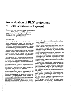 An evaluation of BLS projections of 1980 industry employment