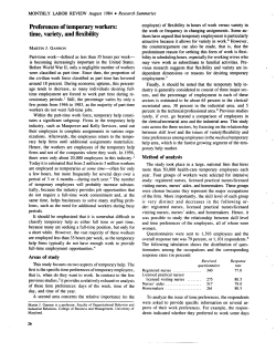 Preferences of temporary workers: time, variety, and flexibility