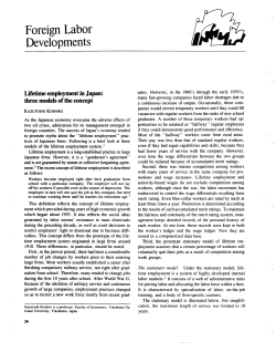 Lifetime employment in Japan: three models of the concept