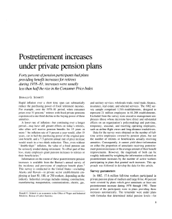 Postretirement increases under private pension plans