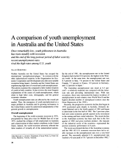 A comparison of youth unemployment in Australia and the United States