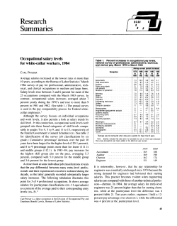 Occupational salary levels for white-collar workers, 1984