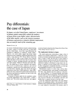 Pay differentials: the case of Japan