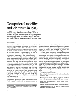 Occupational mobility and job tenure in 1983