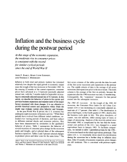 Inflation and the business cycle during the postwar period