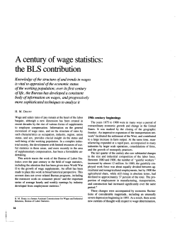 A century of wage statistics: the BLS contribution