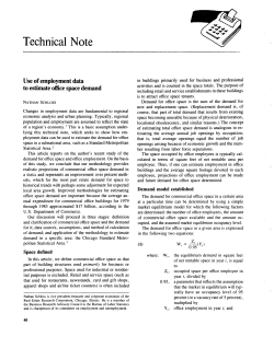 Use of employment data to estimate office space demand