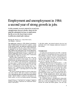 Employment and unemployment in 1984:a second year of strong growth in jobs