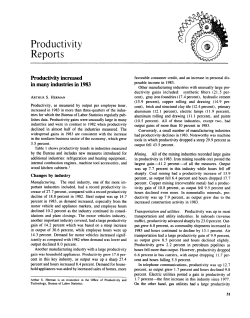 Productivity increased in many industries in 1983