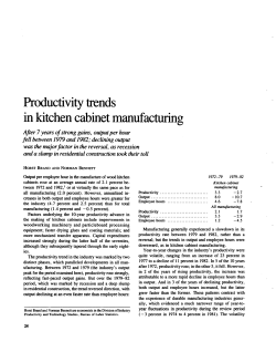 Productivity trends in kitchen cabinet manufacturing