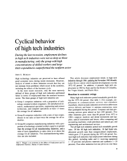 Cyclical behavior of high tech industries