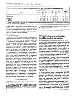 Occupational earnings and benefits in making nonelectrical machinery