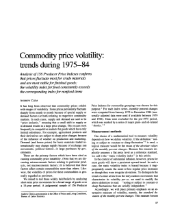 Commodity price volatility: trends during 1975-84