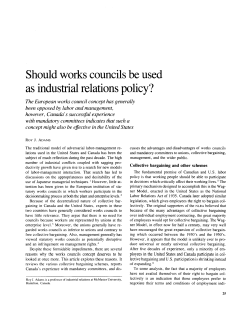 Should works councils be used as industrial relations policy?