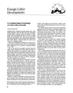 ILO examines impact of technology on worker safety and health