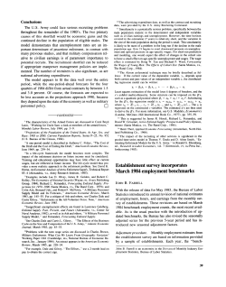 Establishment survey incorporates March 1984 employment benchmarks