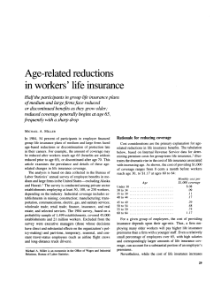 Age-related reductions in workers life insurance