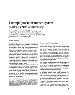 Unemployment insurance system marks its 50th anniversary