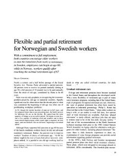 Flexible and partial retirement for Norwegian and Swedish workers
