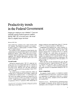 Productivity trends in the Federal Government