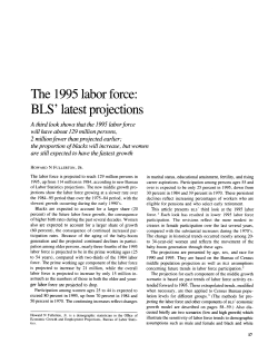 The 1995 labor force: BLS latest projections
