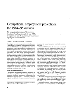 Occupational employment projections: the 1984-95 outlook