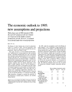 The economic outlook to 1995:new assumptions and projections