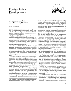 ILO adopts new standards on health services, labor data